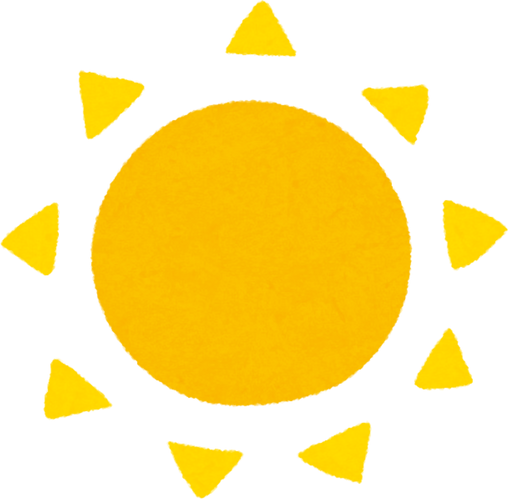 Yellow Sun Illustration with a Happy Face